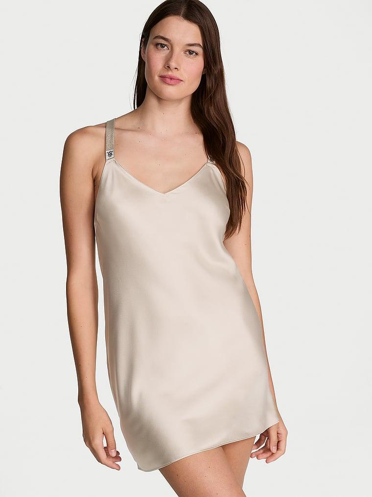 Scattered Shine Strap Satin Strappy-Back Slip Product Image