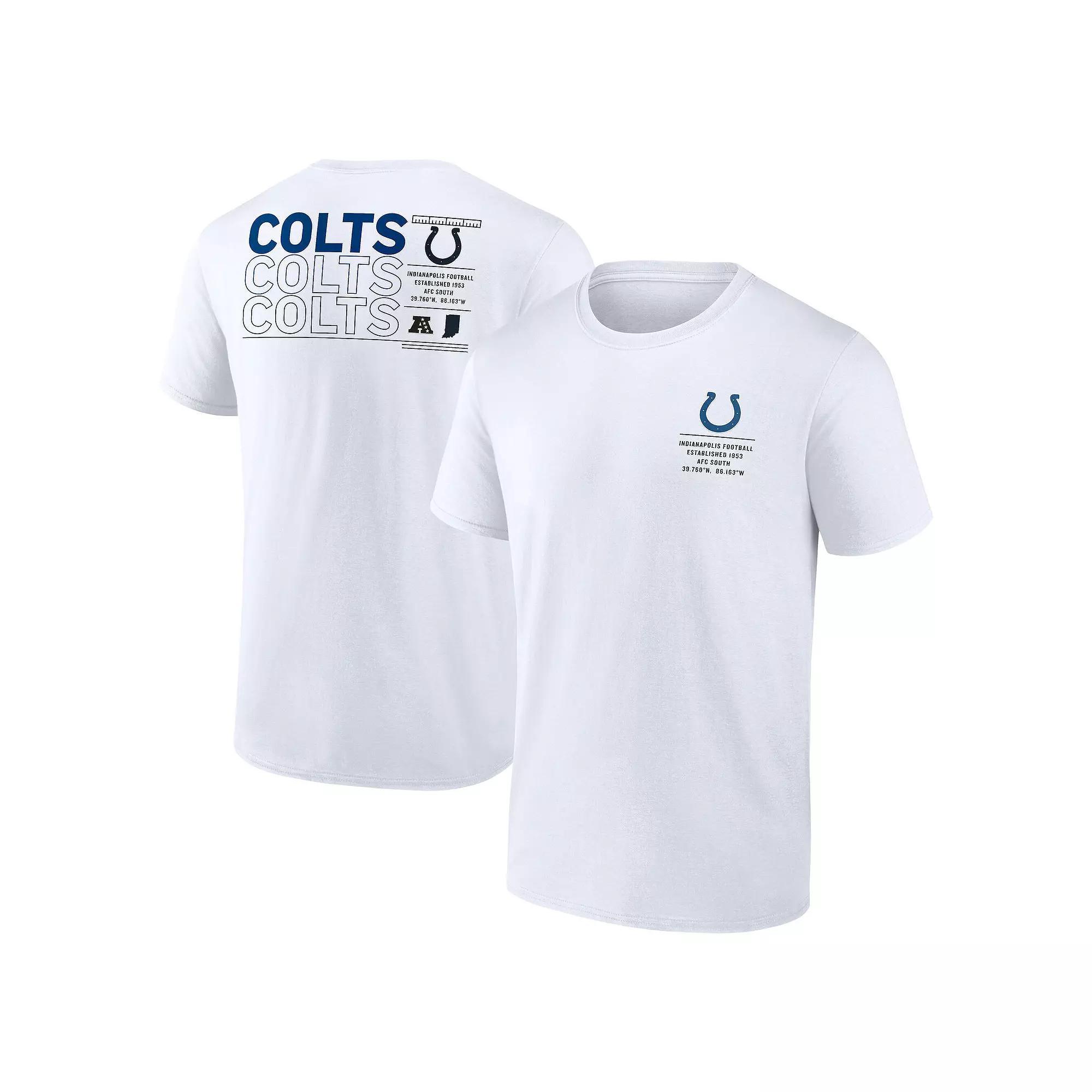 Men's Fanatics White Indianapolis Colts Repeat Stats T-Shirt, Size: 3XL Product Image
