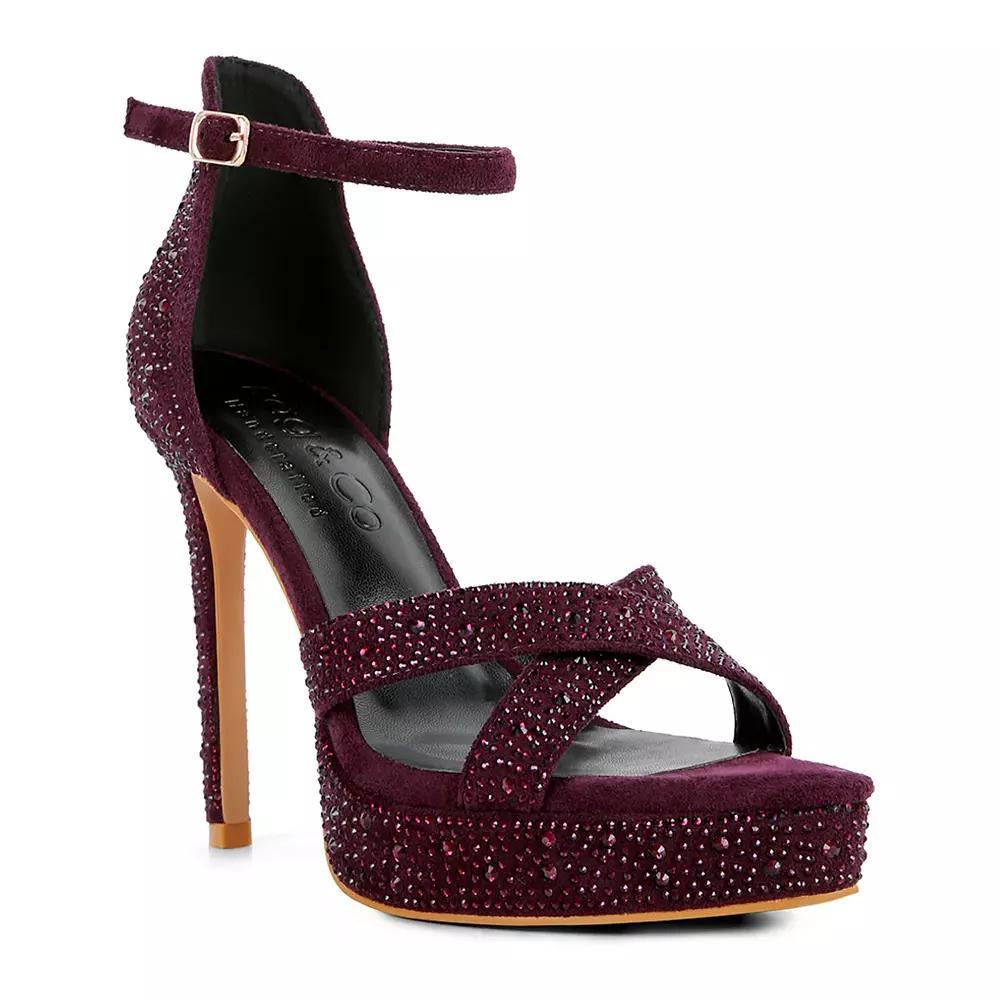 Rag & Co Regalia Womens Platform Heels Red Product Image
