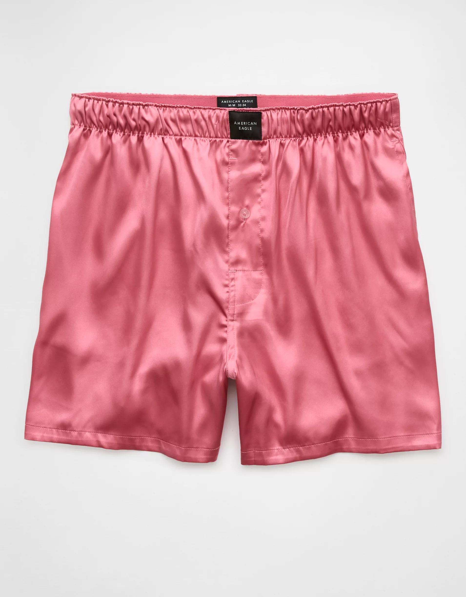 AEO Men's Solid Satin Pocket Boxer Short Product Image