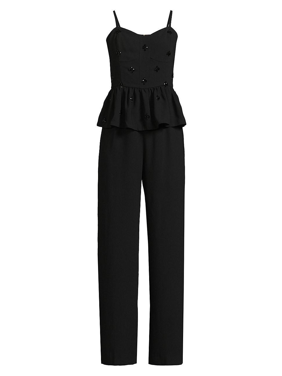 Womens Luella Embellished Peplum Jumpsuit Product Image