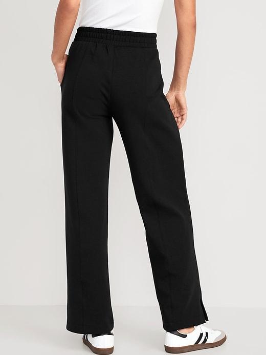 High-Waisted Dynamic Fleece Wide-Leg Pants Product Image