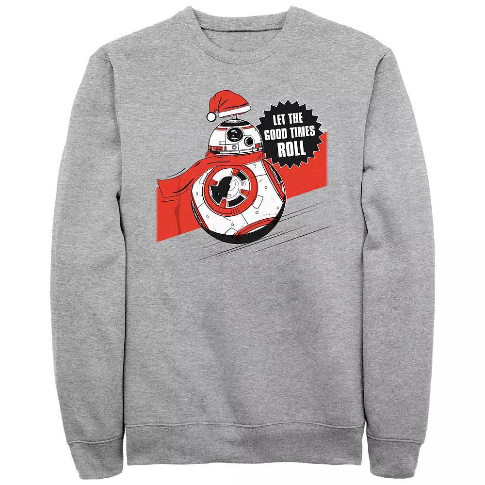 Men's Star Wars BB-8 Let The Good Times Roll Graphic Fleece, Size: Small, Athletic Grey Product Image
