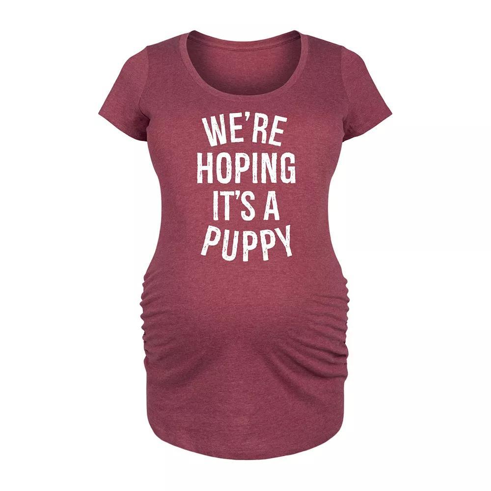 Maternity Were Hoping Its A Puppy Graphic Tee, Womens Product Image