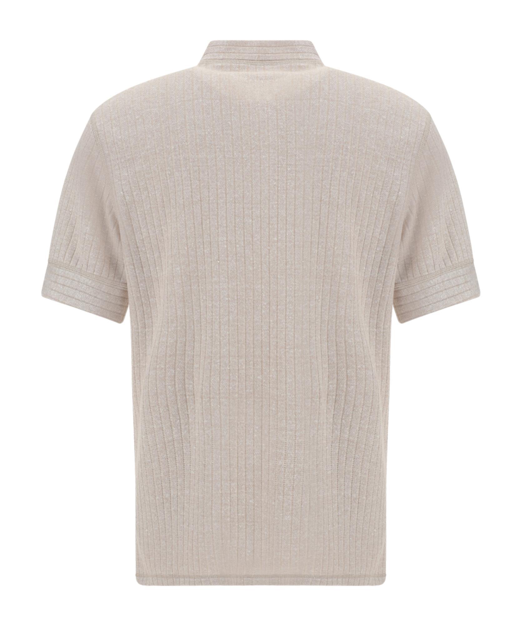 BRUNELLO CUCINELLI Short-sleeved Polo Shirt In Nude Product Image