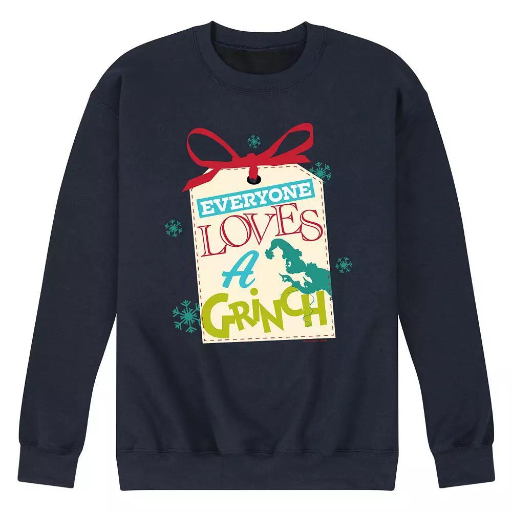 Mens Dr. Seuss The Grinch Everyone Loves A Grinch Fleece Sweatshirt Product Image