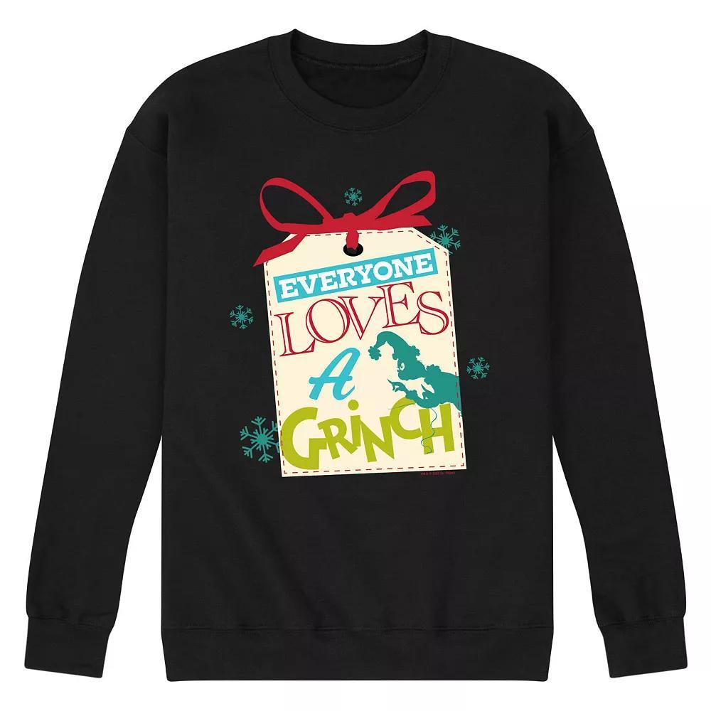 Mens Dr. Seuss The Grinch Everyone Loves A Grinch Fleece Sweatshirt Product Image