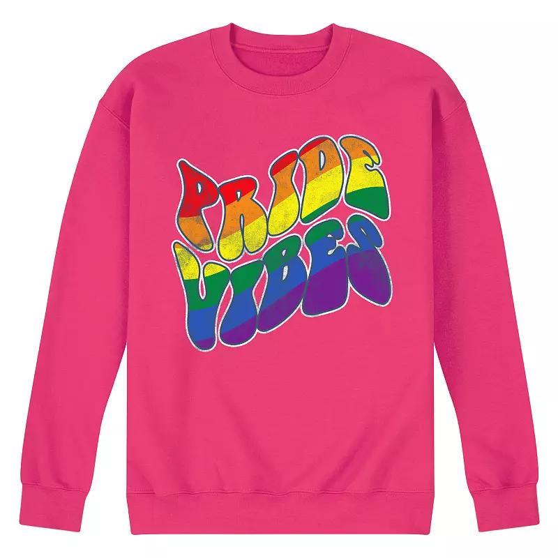 Mens Pride Vibes Fleece Sweatshirt Product Image