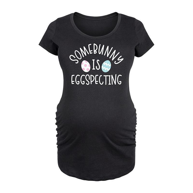 Maternity Somebunny Expecting Graphic Tee, Womens Blue Product Image