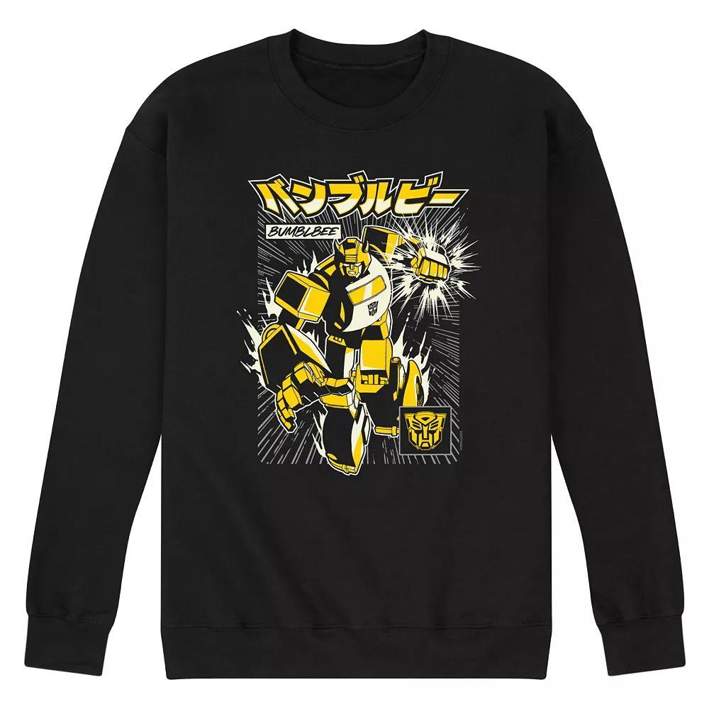 Mens Transformers Bumblebee Fleece Sweatshirt Blue Product Image