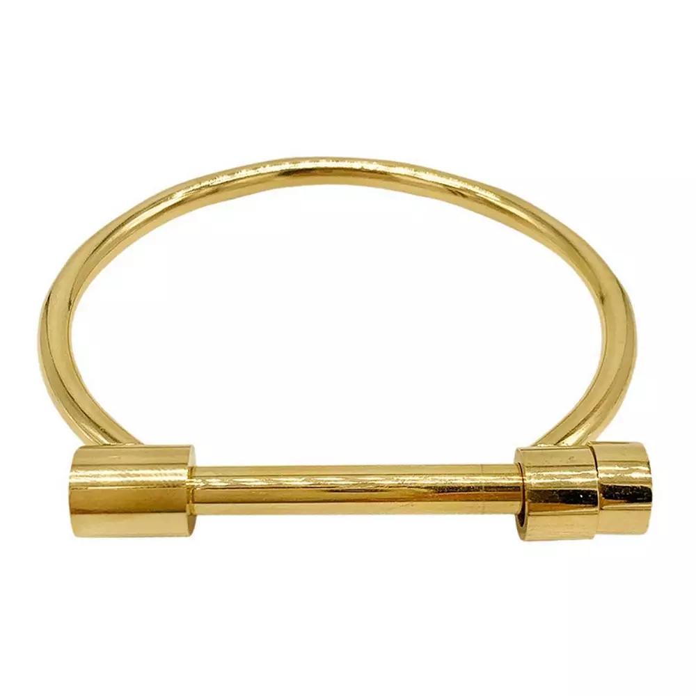 Adornia 14k Gold Plated Stainless Steel Screw Cuff Bracelet, Women's, Size: 7.25", Gold Tone Product Image
