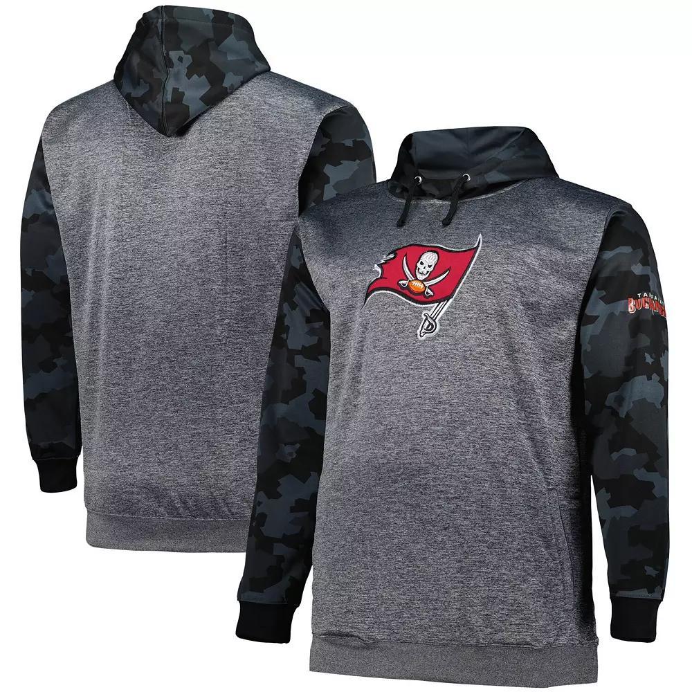 Men's Fanatics Branded Heather Charcoal Tampa Bay Buccaneers Camo Pullover Hoodie, Size: 2XB Product Image