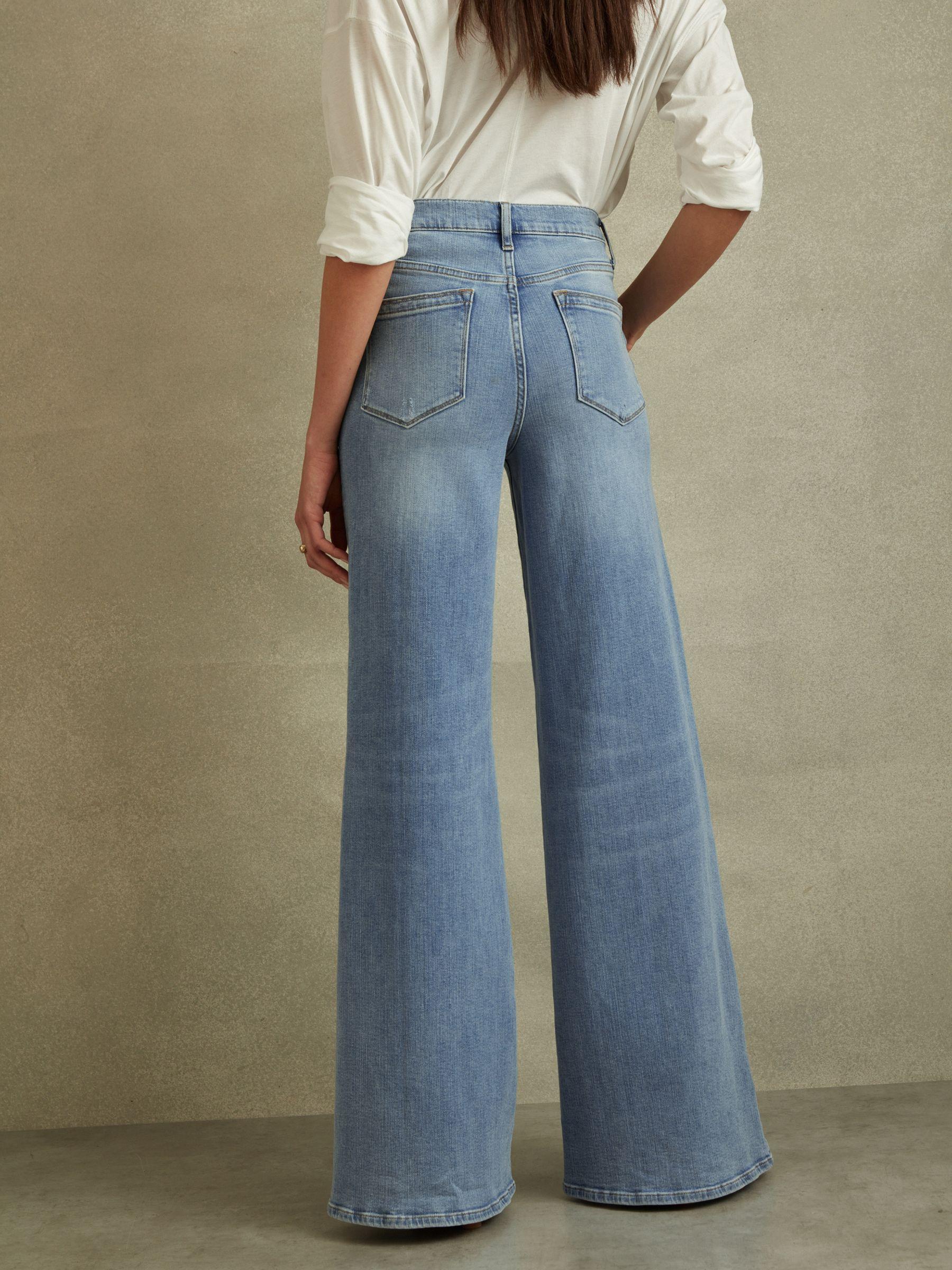 Palazzo Jeans in Light Blue Product Image