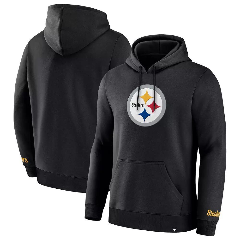 Men's Fanatics  Black Pittsburgh Steelers Legacy Fleece Pullover Hoodie, Size: Medium Product Image