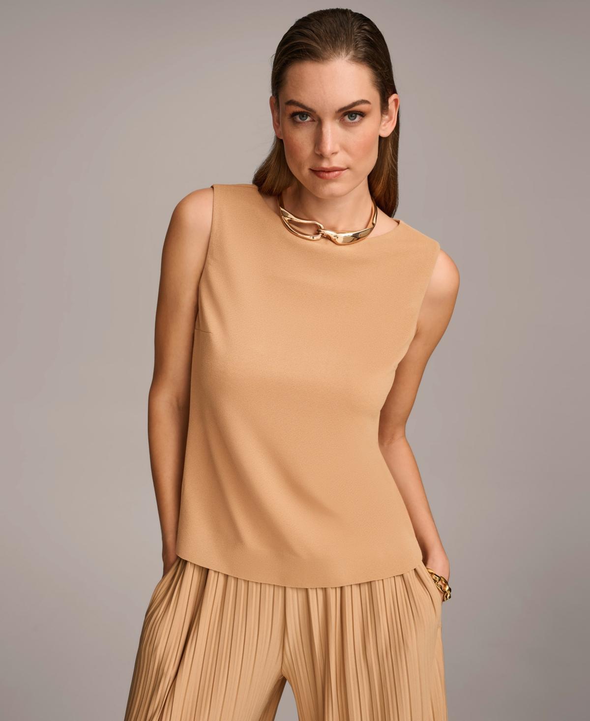 Donna Karan Womens Crewneck Sleeveless Top Product Image