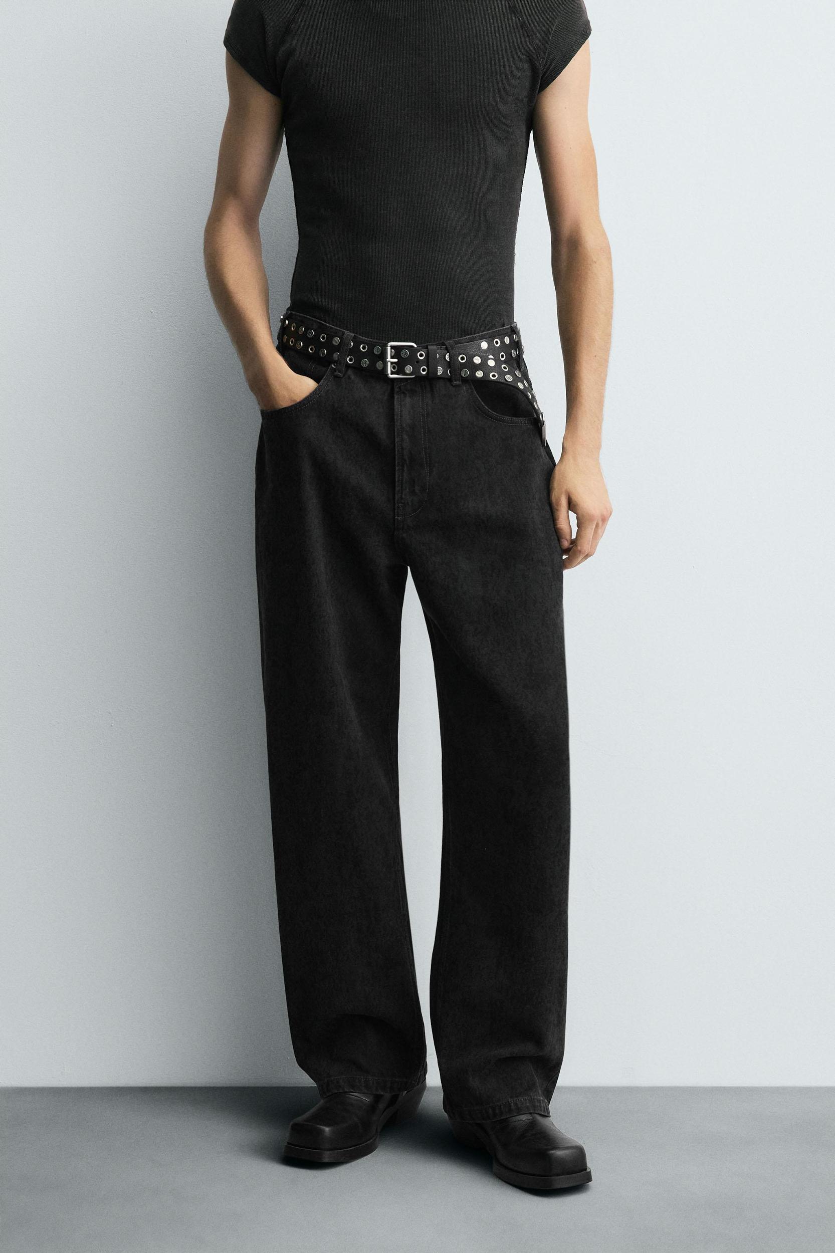PRINTED BAGGY FIT JEANS Product Image