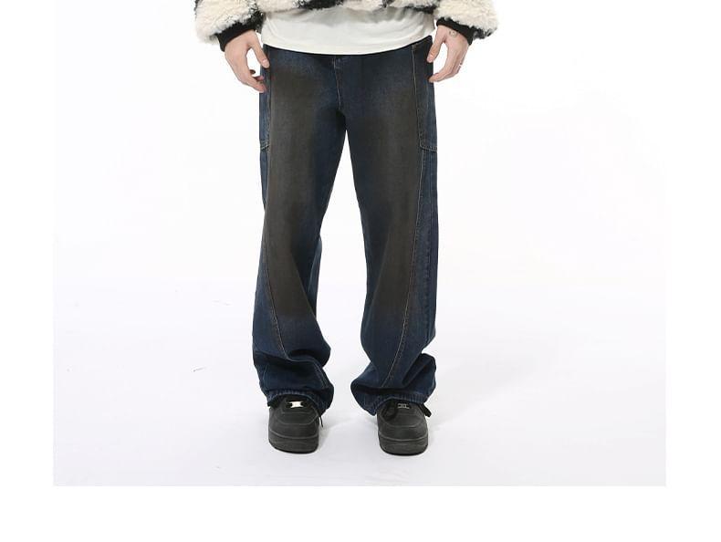Couple Matching Crew Neck Zebra Print Faux Shearling Sweatshirt Product Image