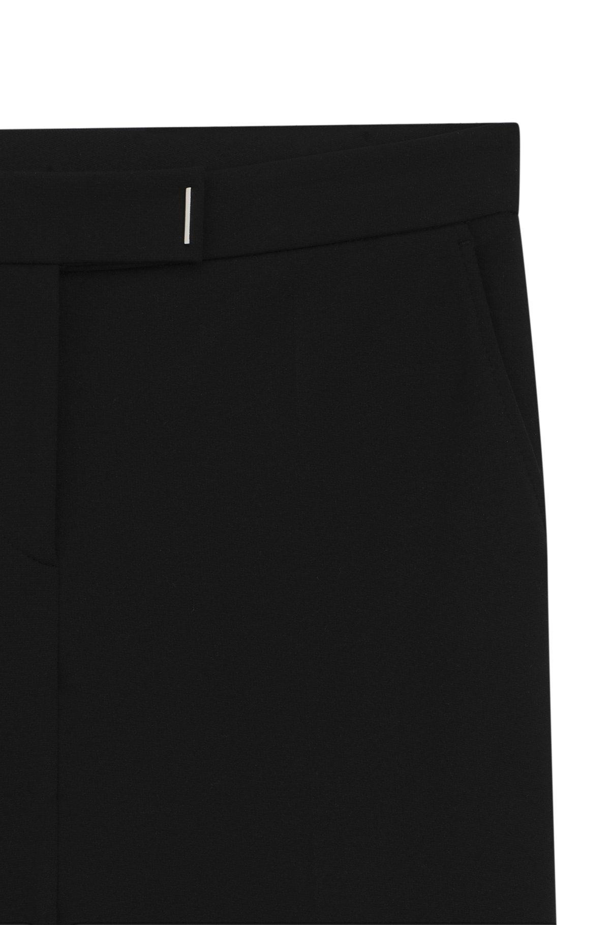 BOSS - Slim-fit pants in micro-structured stretch fabric - Black Product Image