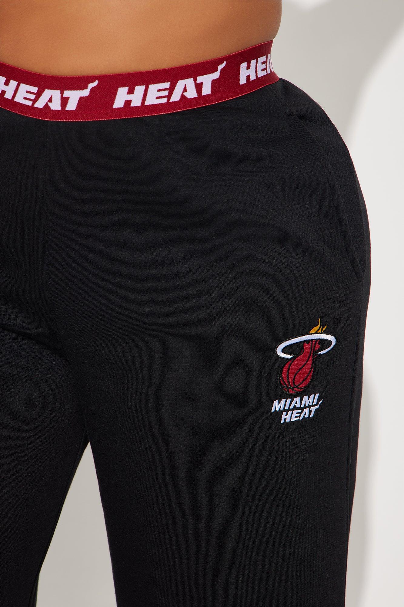 Miami Heat Free Throw Wide Leg Pant - Black Product Image