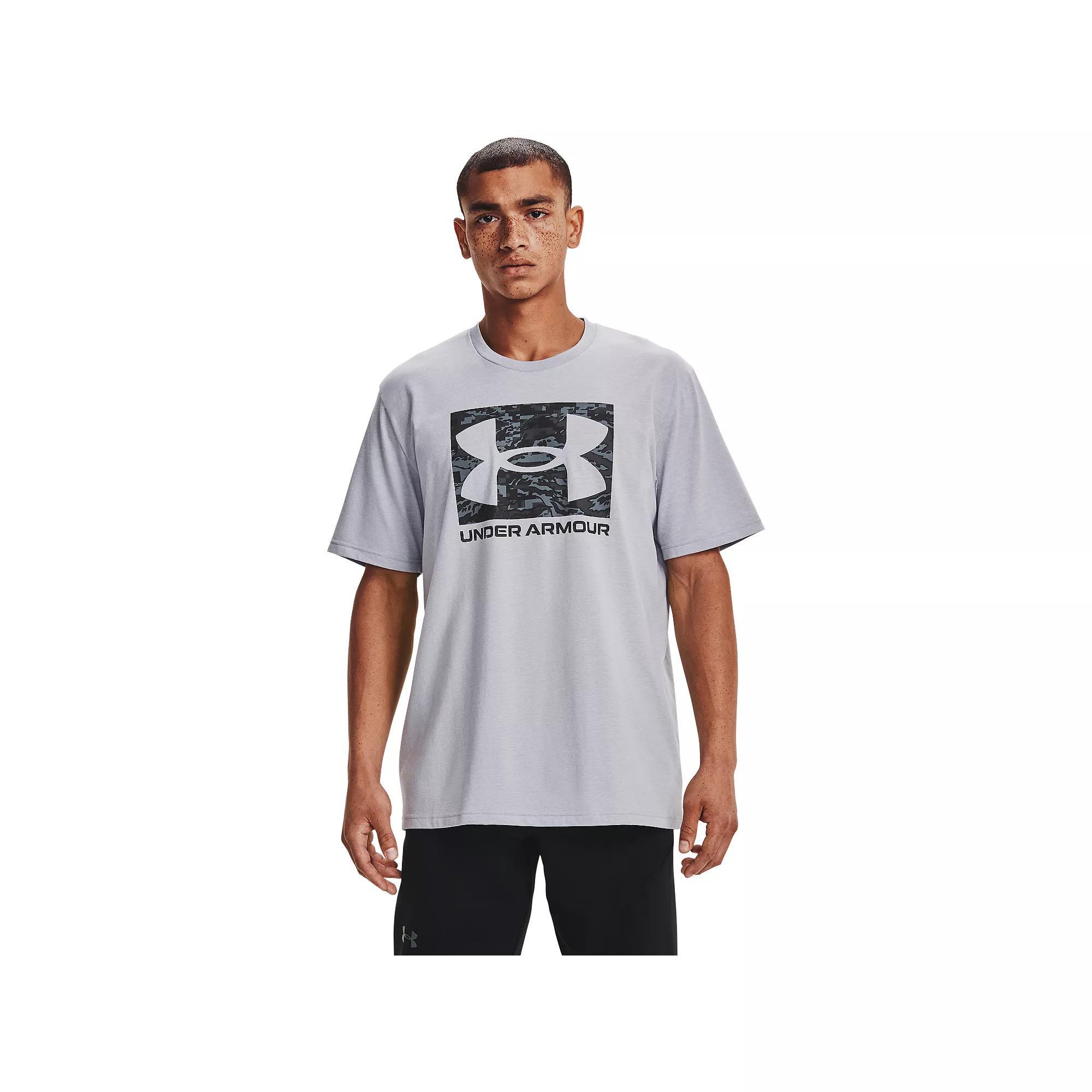 Big & Tall Under Armour Camo Boxed Logo Tee, Men's, Size: 3XL, Black Product Image