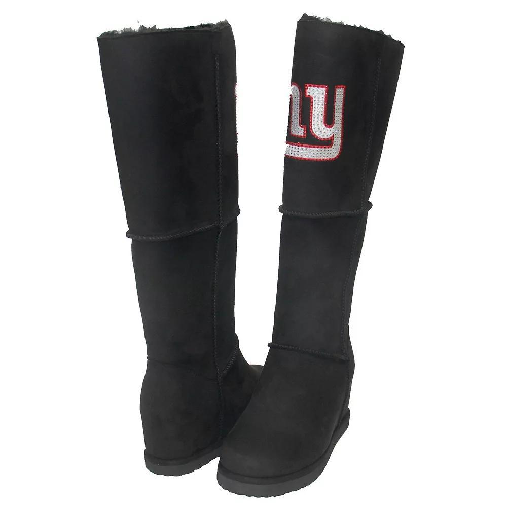Women's Cuce Black New York Giants Suede Knee-High Boots, Size: 9 Product Image