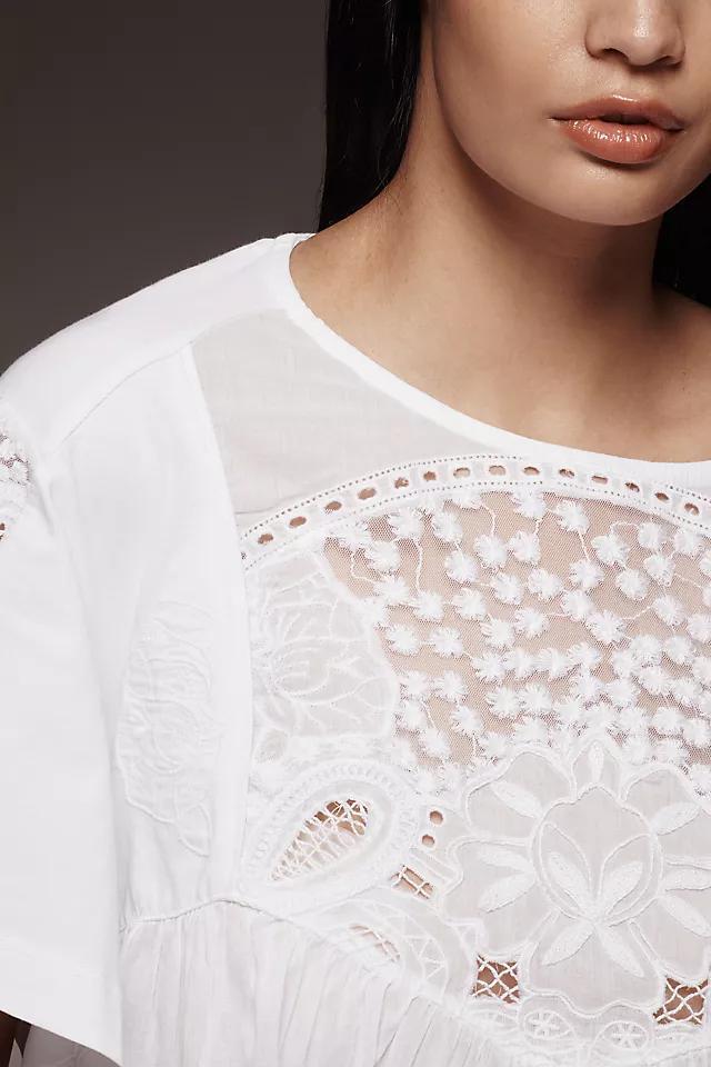 Maeve Short-Sleeve Embellished Swing Top Product Image