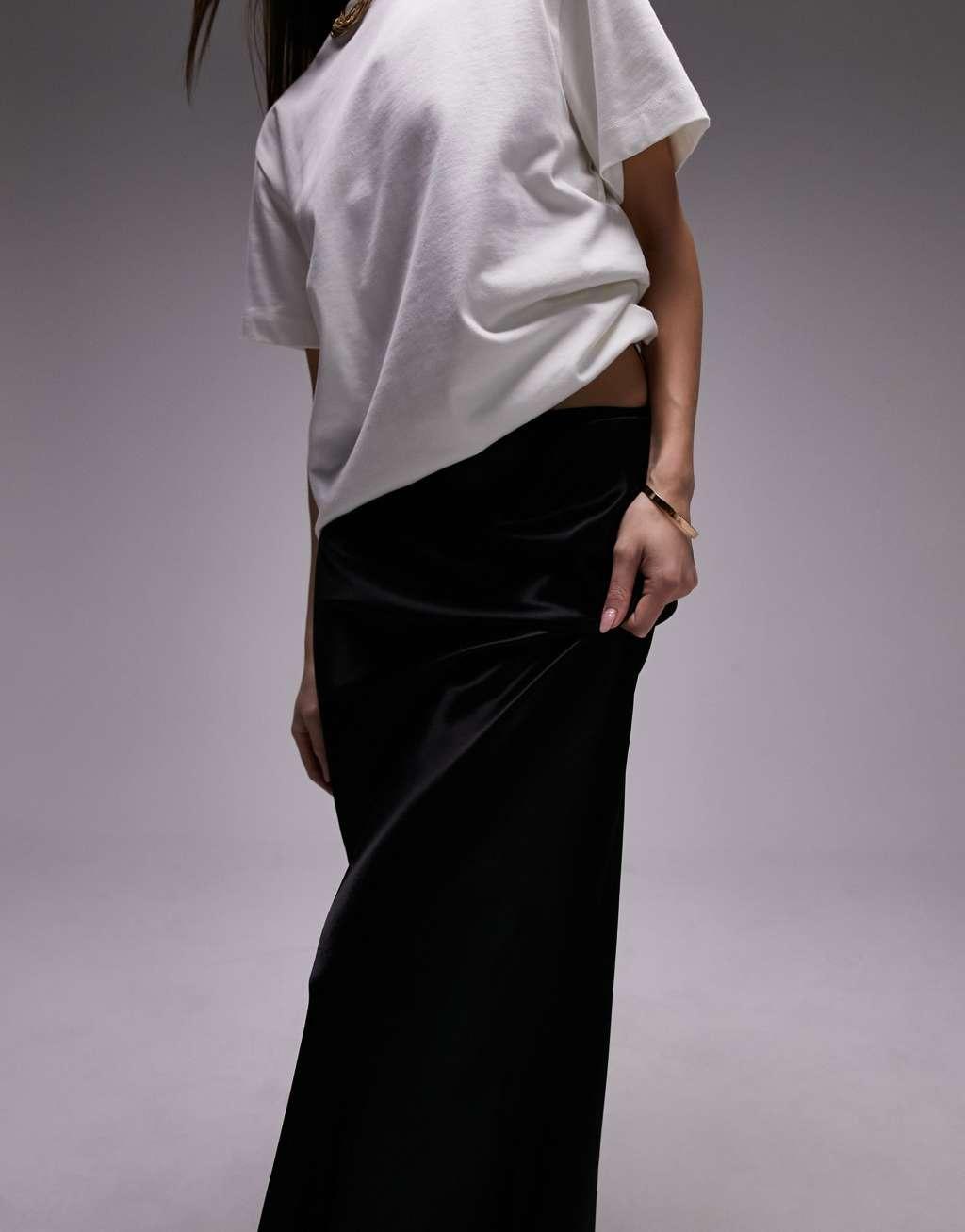 Topshop animal print maxi bias skirt Product Image