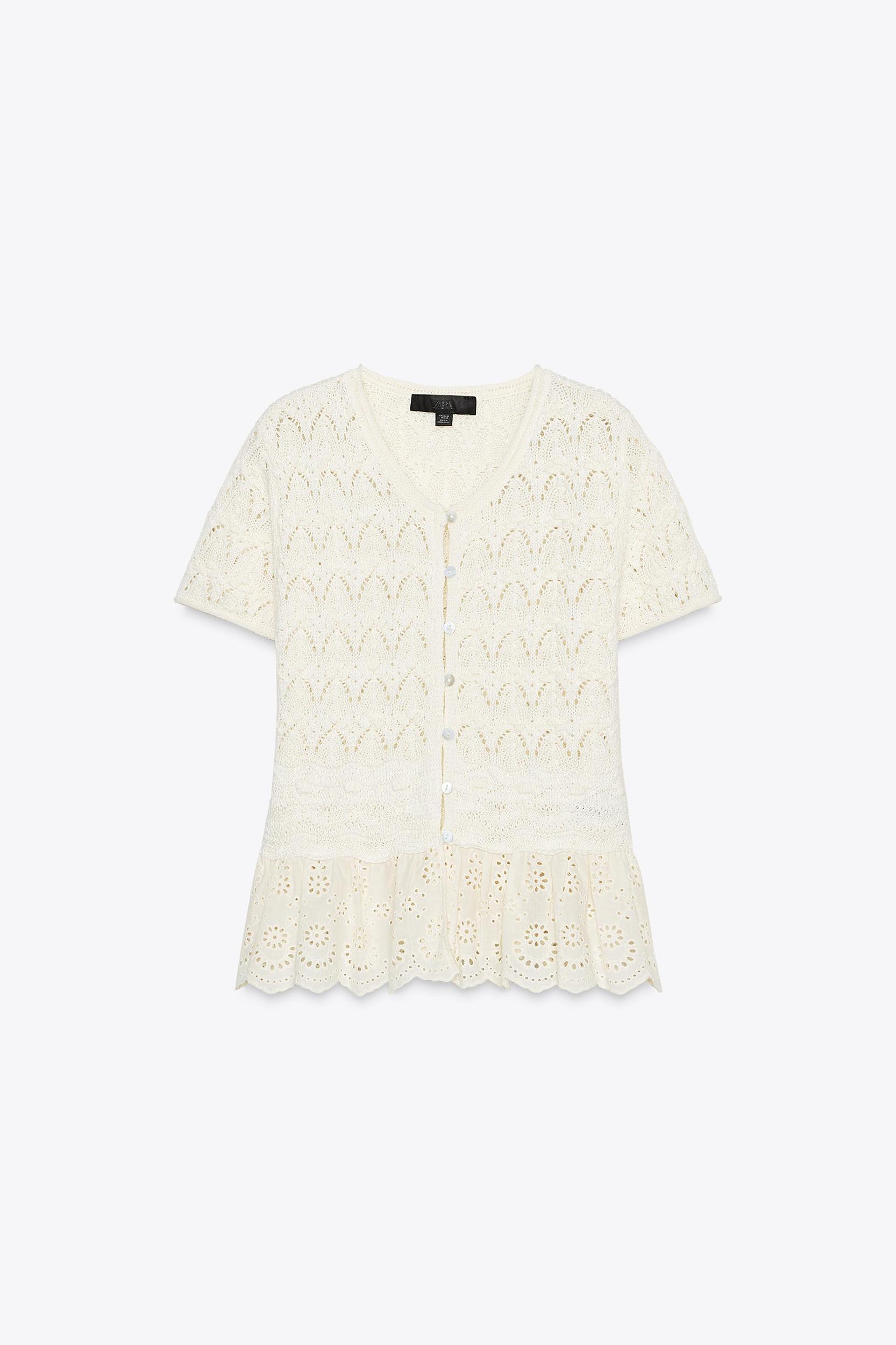 ROMANTIC COMBINATION KNIT TOP Product Image