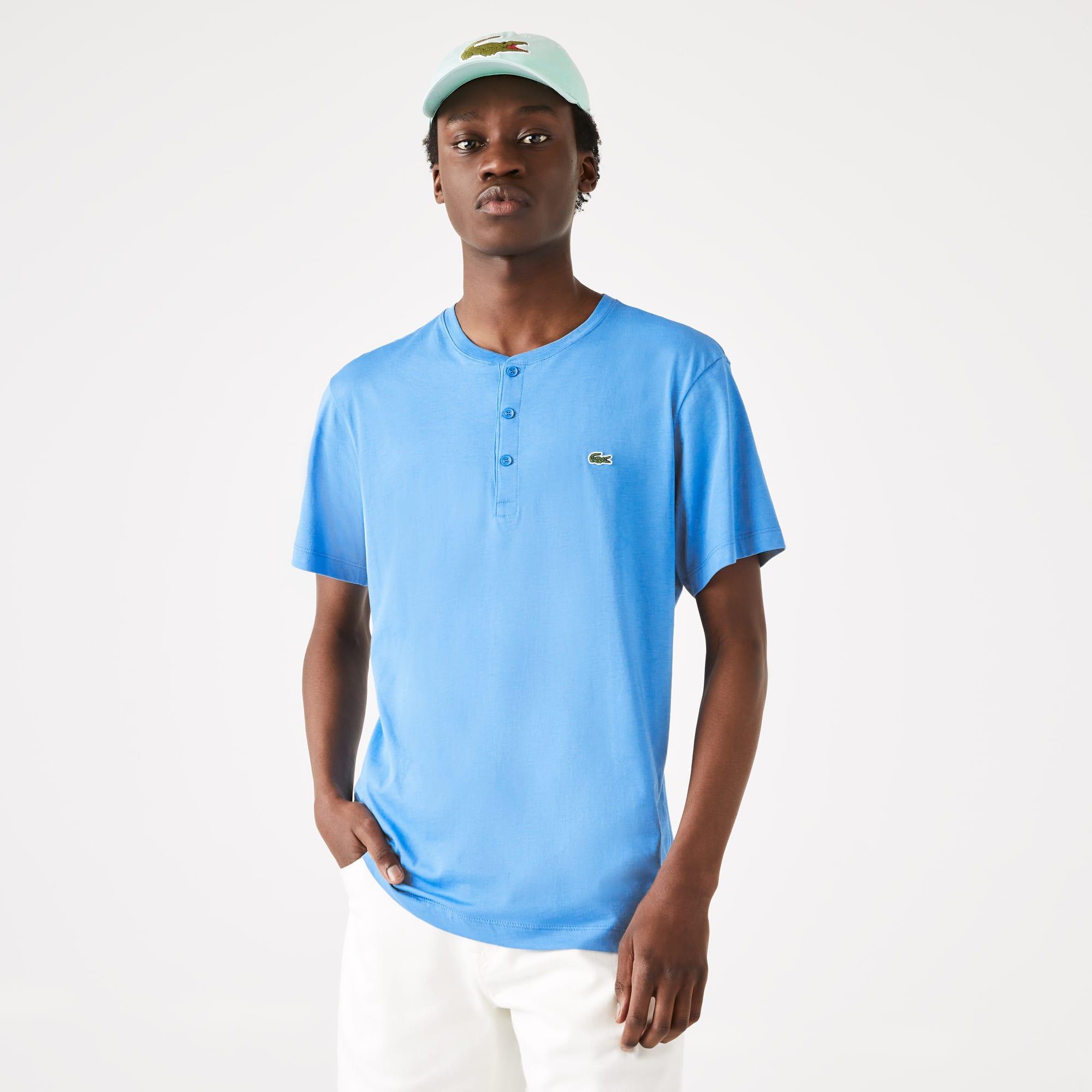 Men's Pima Cotton Henley T-Shirt Product Image