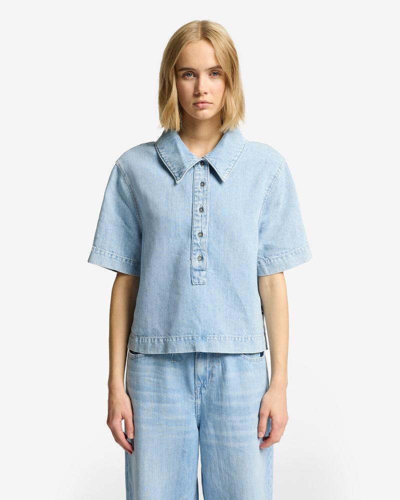 Indigo Linen Polo Product Image
