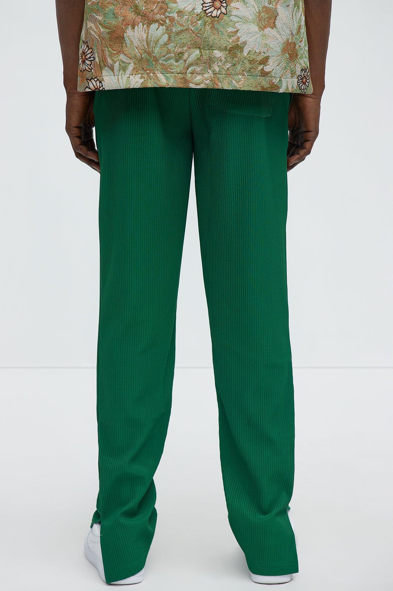 Show Up Slim Slit Pants - Green Product Image
