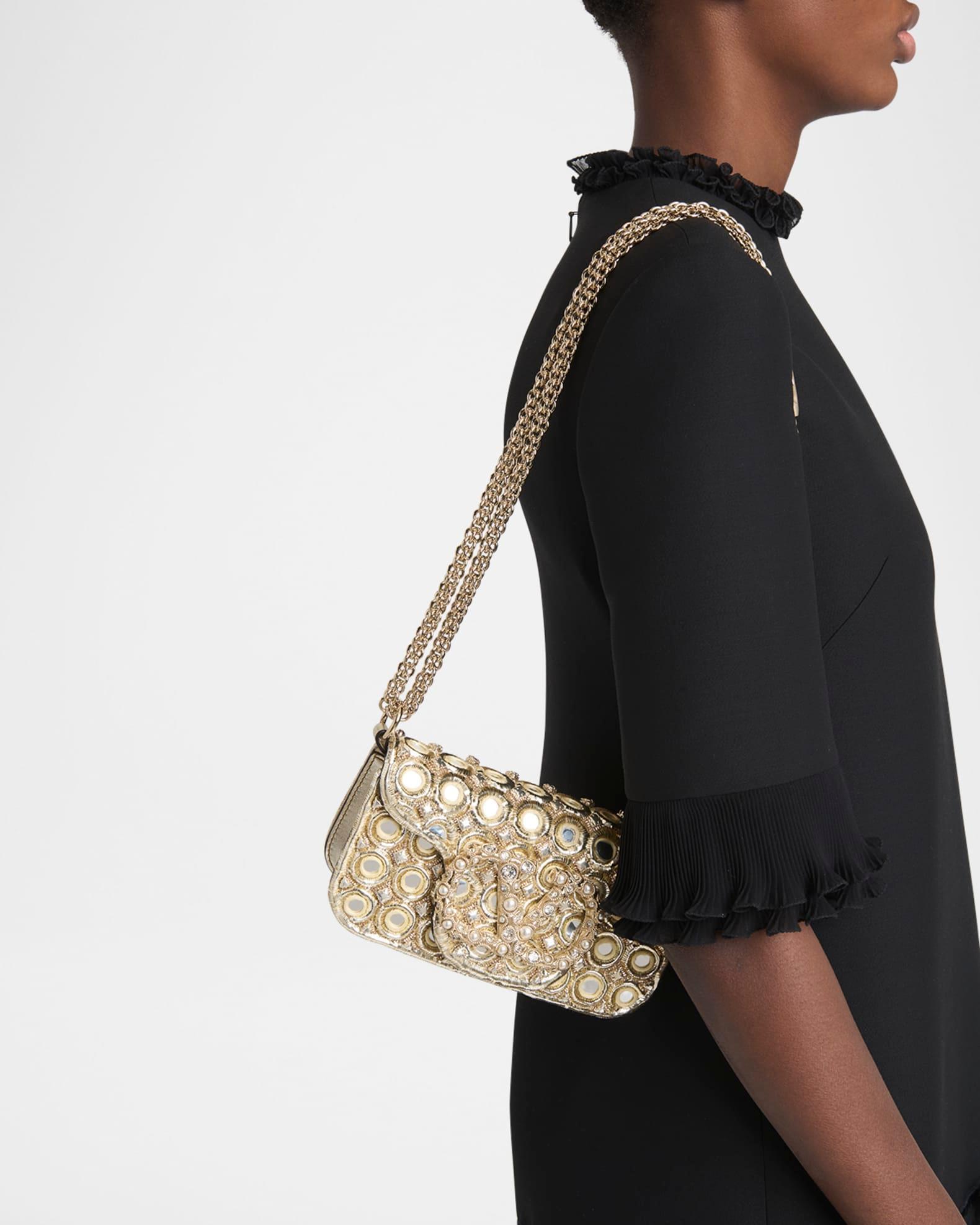 Loco Small Mirror Embellished Shoulder Bag Product Image