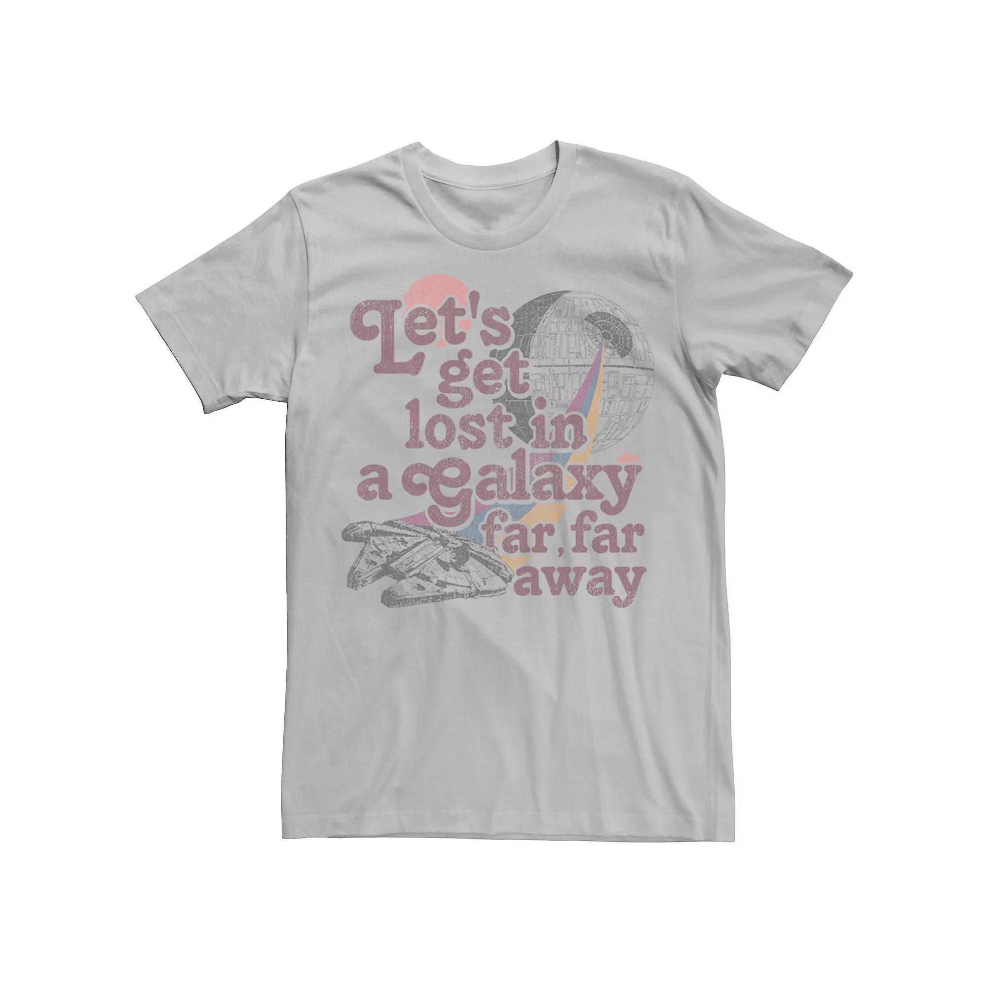 Men's Star Wars Let's Get Lost Far Far Away Tee, Size: XL, Silver Product Image