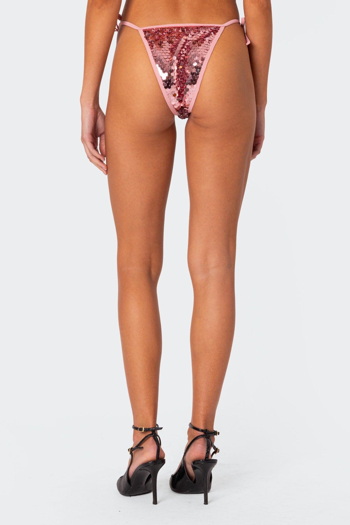 Lilly Sequin String Bikini Bottom Product Image