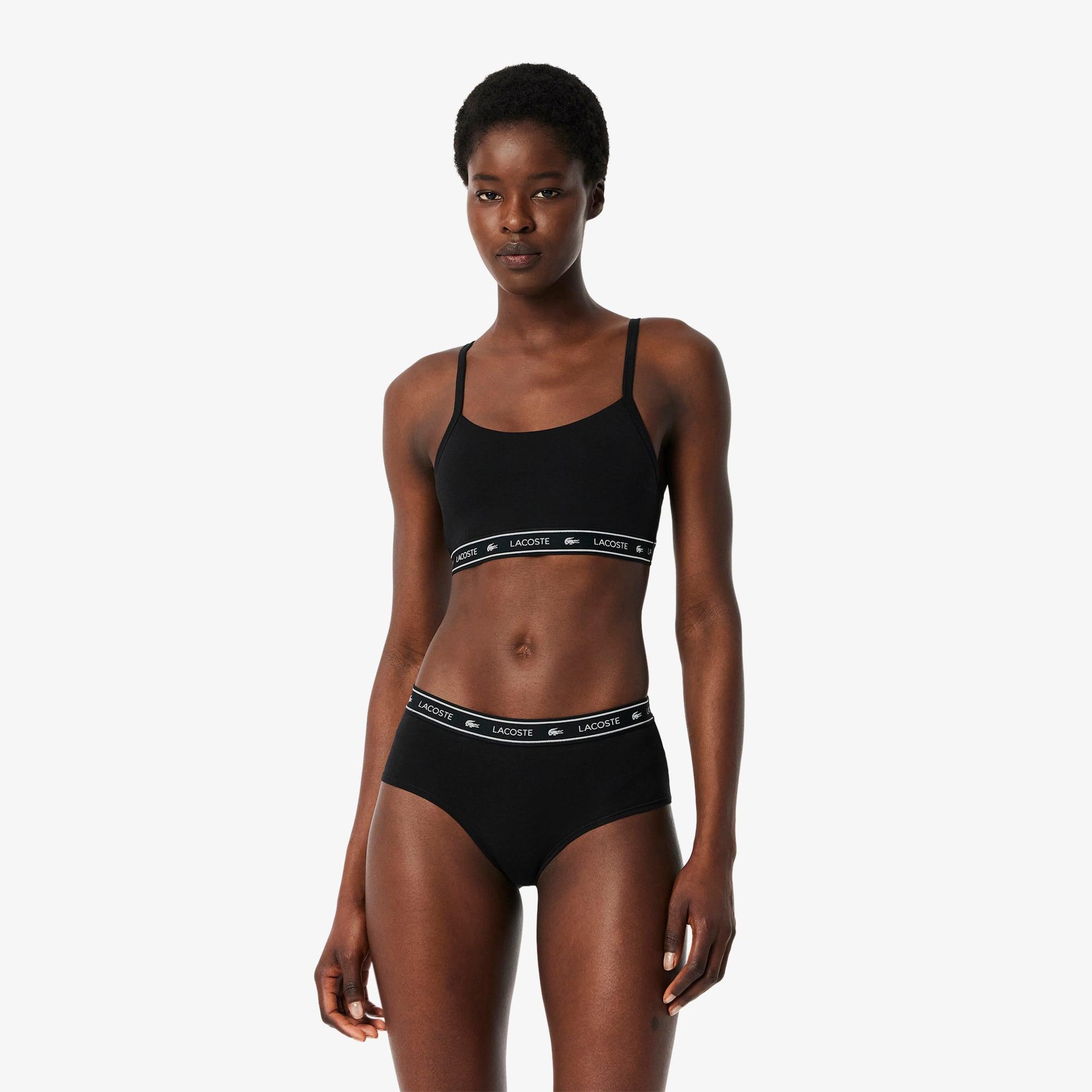 Stretch Cotton Logo Band Bralette Product Image