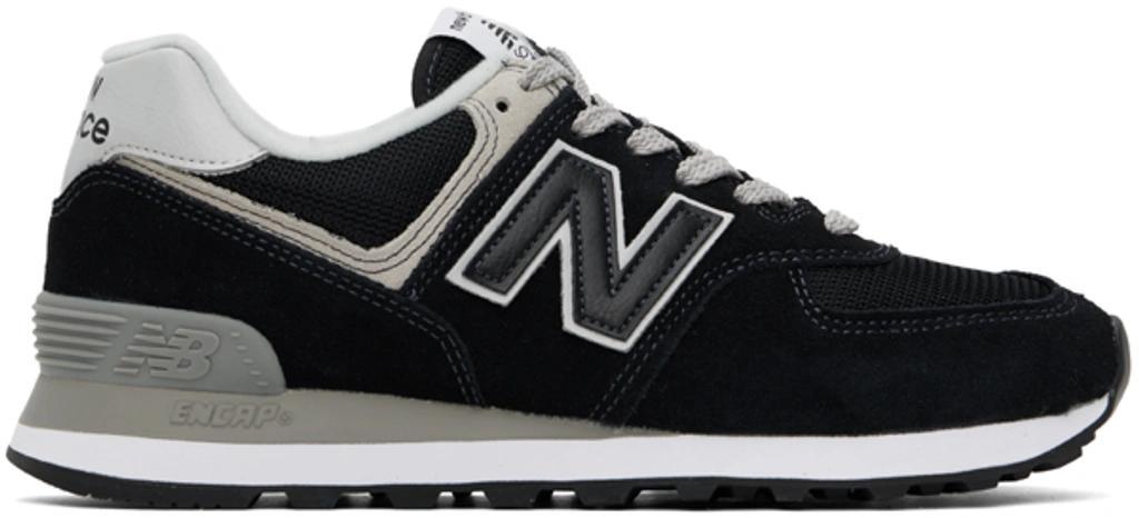 New Balance Boys New Balance 574 Core - Boys Preschool Running Shoes Black/White Product Image