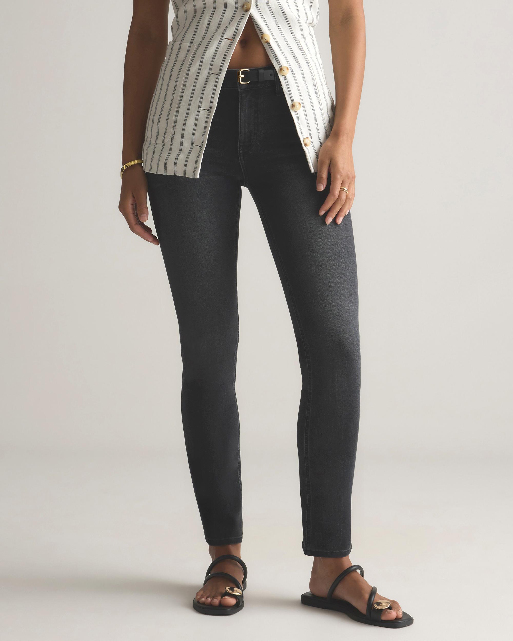 Quince | Women's Luna Stretch Slim Straight Jeans Organic Cotton Product Image