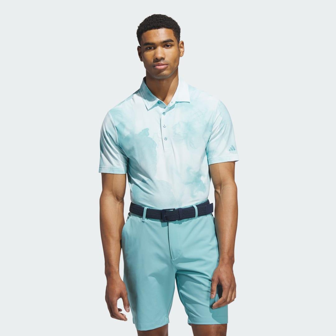 adidas Ultimate365 Printed Cool Feeling Tour Polo Shirt Mint Ton S Mens Product Image