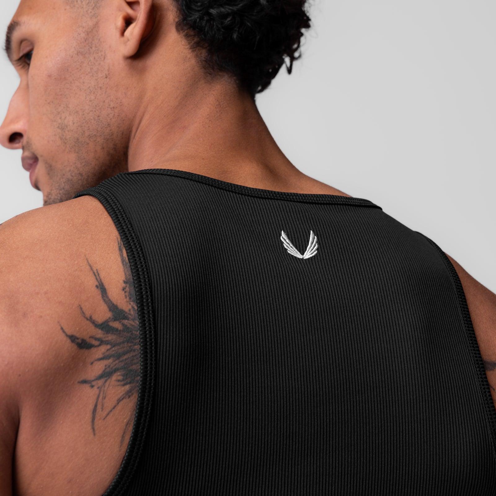 0986. Creora® Tech Ribbed Tank - Space Grey Product Image