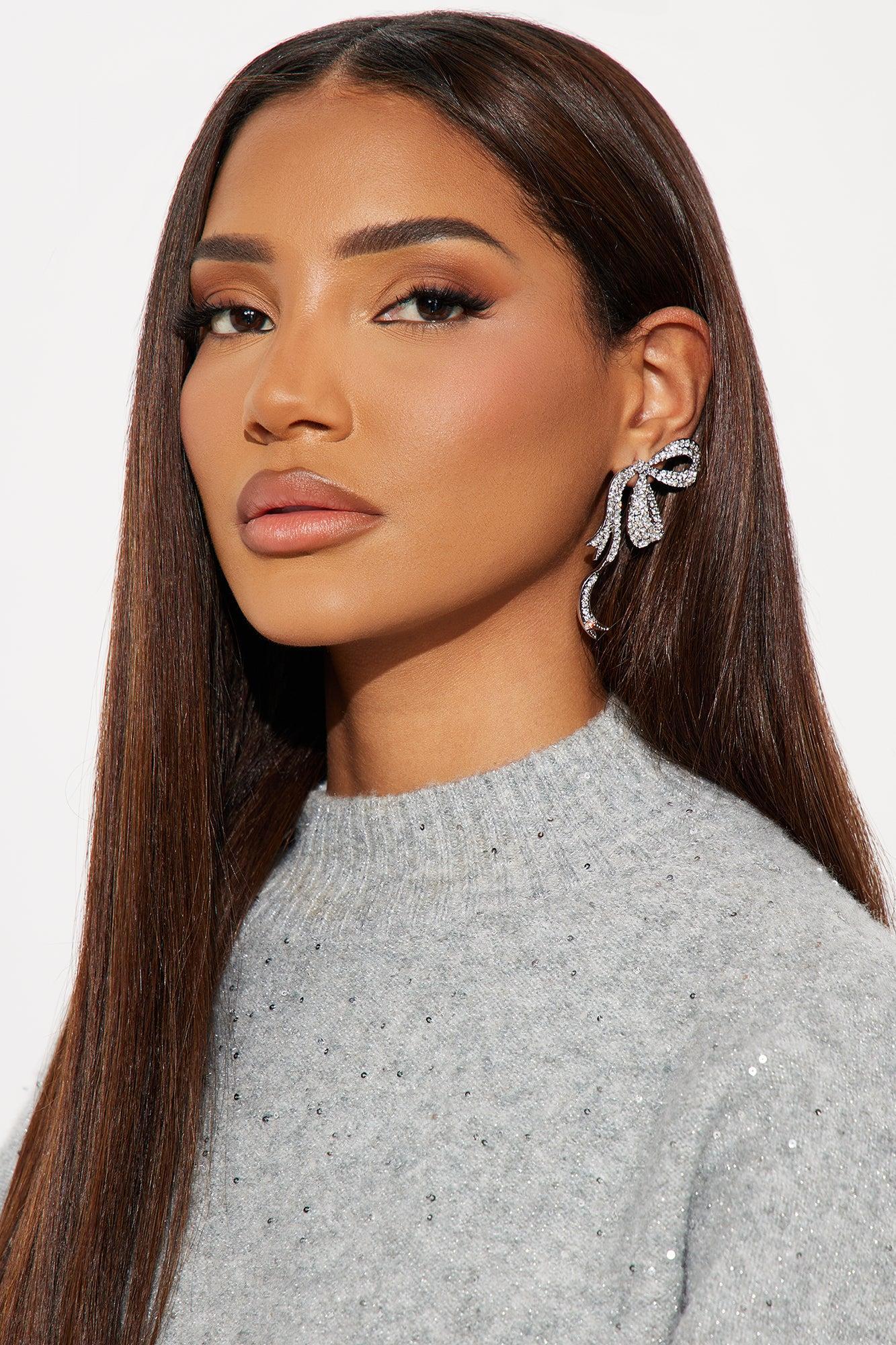 Cute Aesthetics Earrings  - Silver Product Image