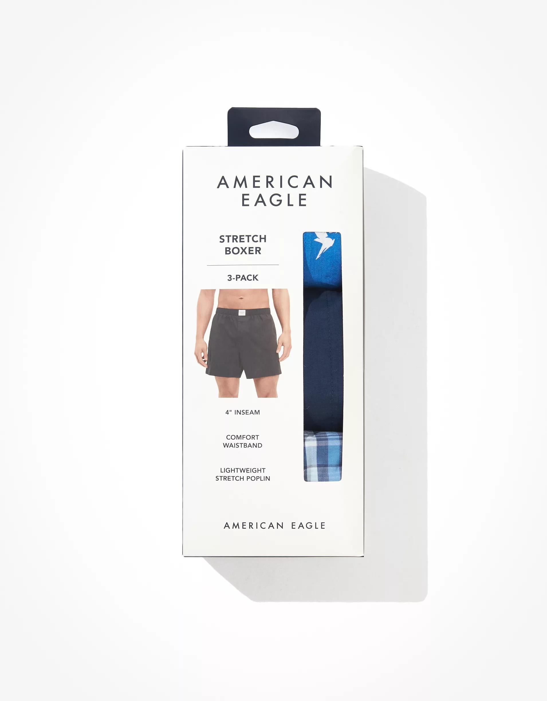 AEO Men's Plaid Stretch Boxer Short Product Image