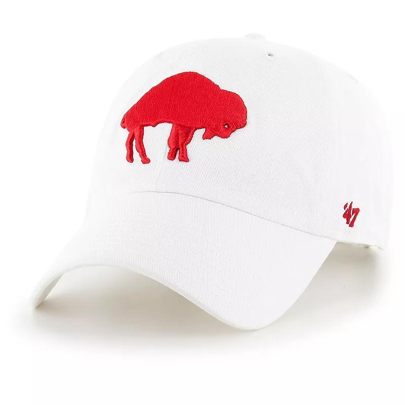 Mens White Buffalo Bills Clean Up Legacy Adjustable Hat Product Image