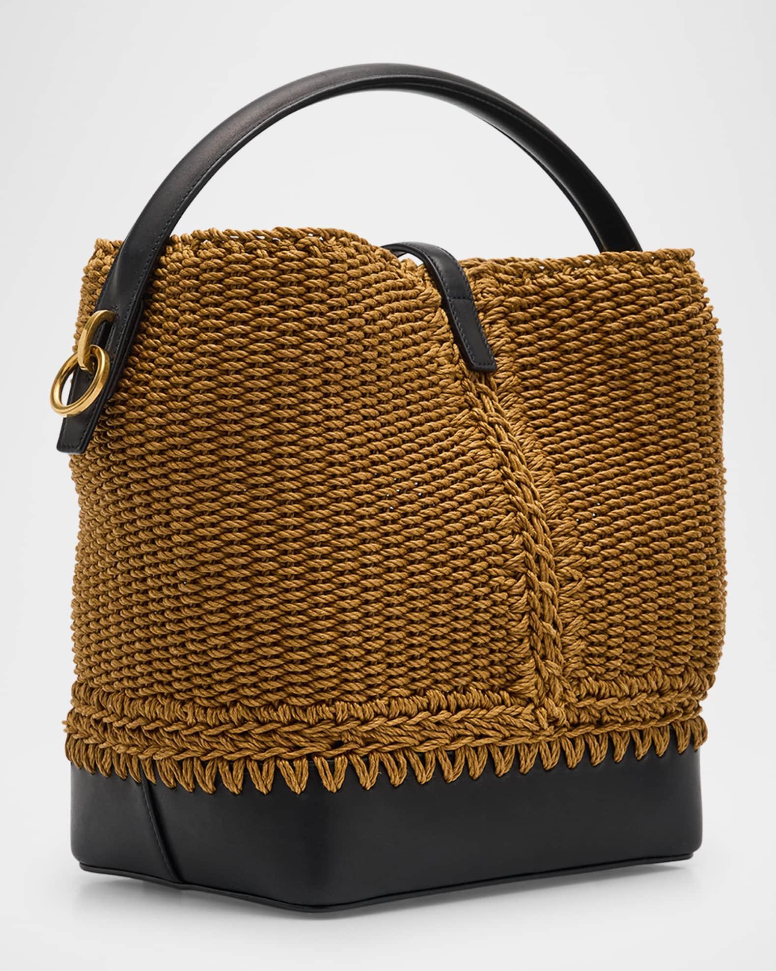 Le 37 YSL Bucket Bag in Raffia and Leather Product Image