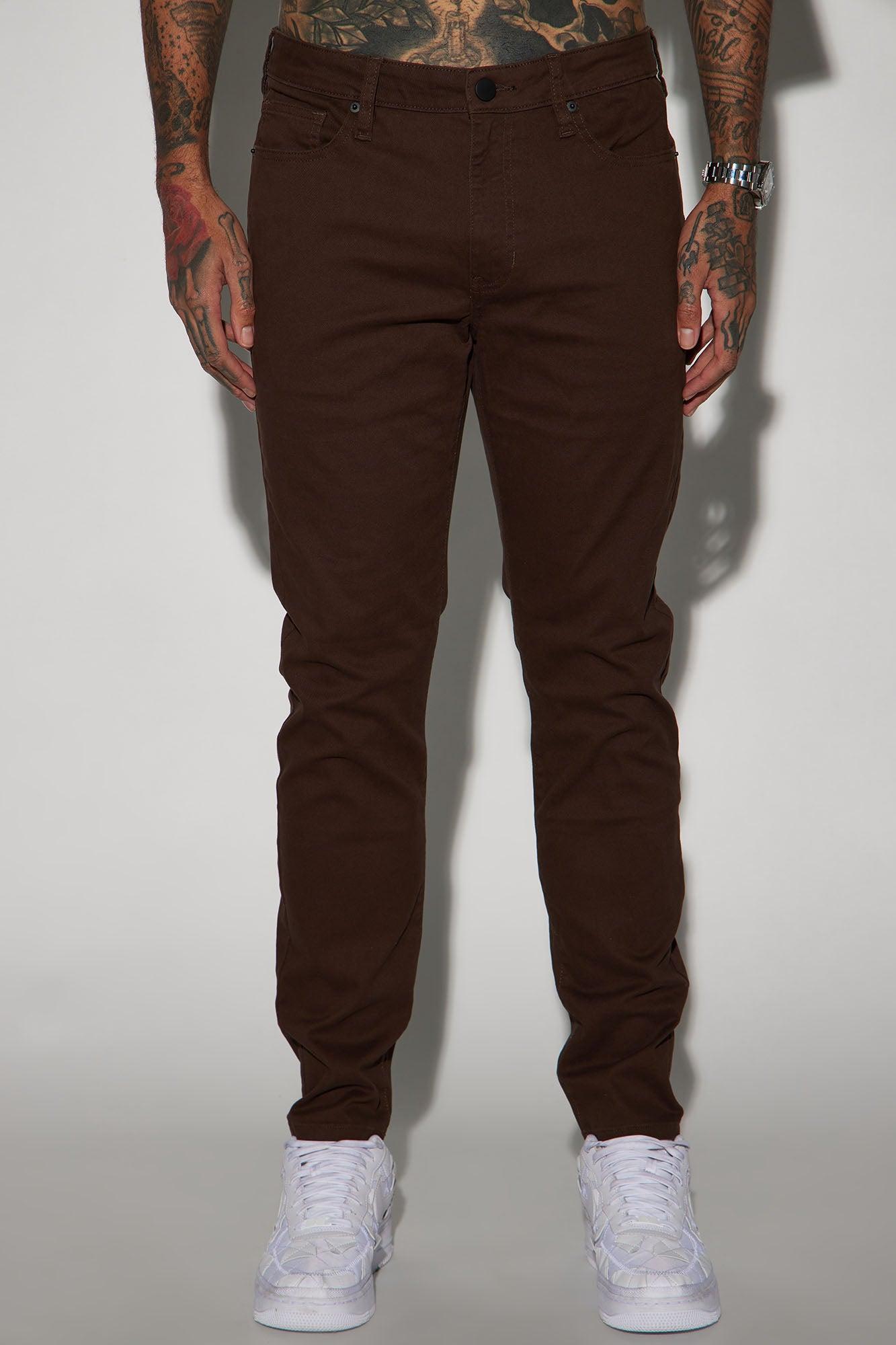 Mac Chino Skinny 5 Pocket Pants - DarkBrown Product Image