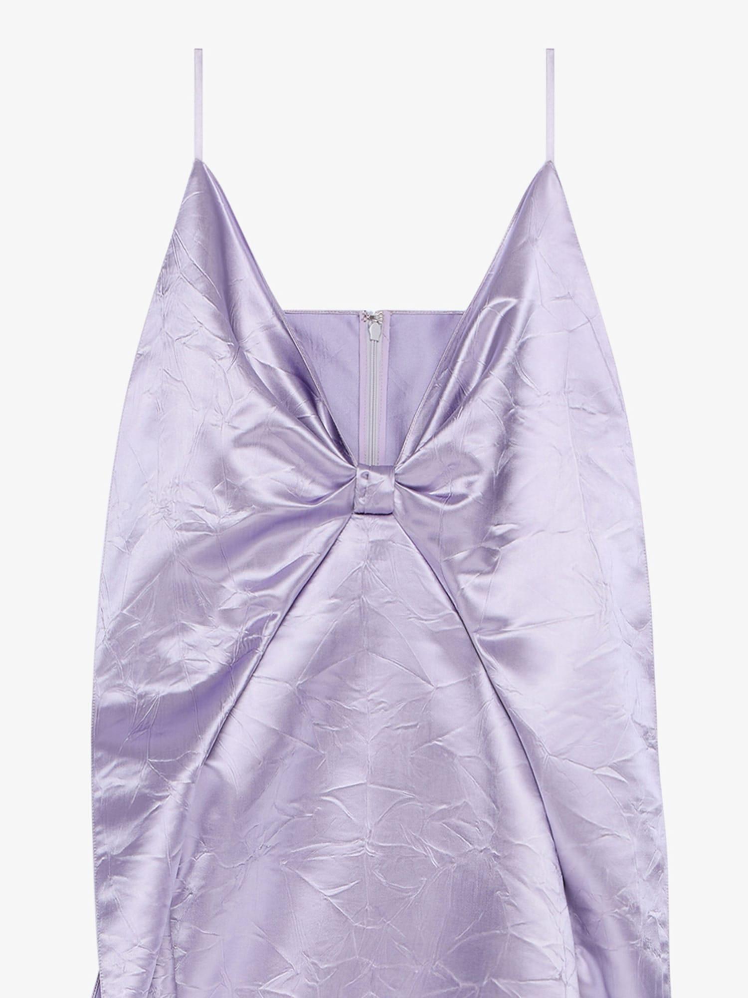 Asymmetric dress in satin with oversized bow Product Image