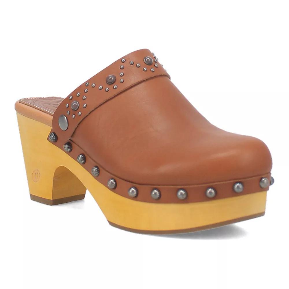 Dingo Deadwood Women's Leather Platform Clogs, Size: 10, White Product Image
