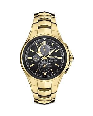 Seiko Mens Coutura Stainless Steel Solar Chronograph Watch - SSG009, Silver Tone Product Image
