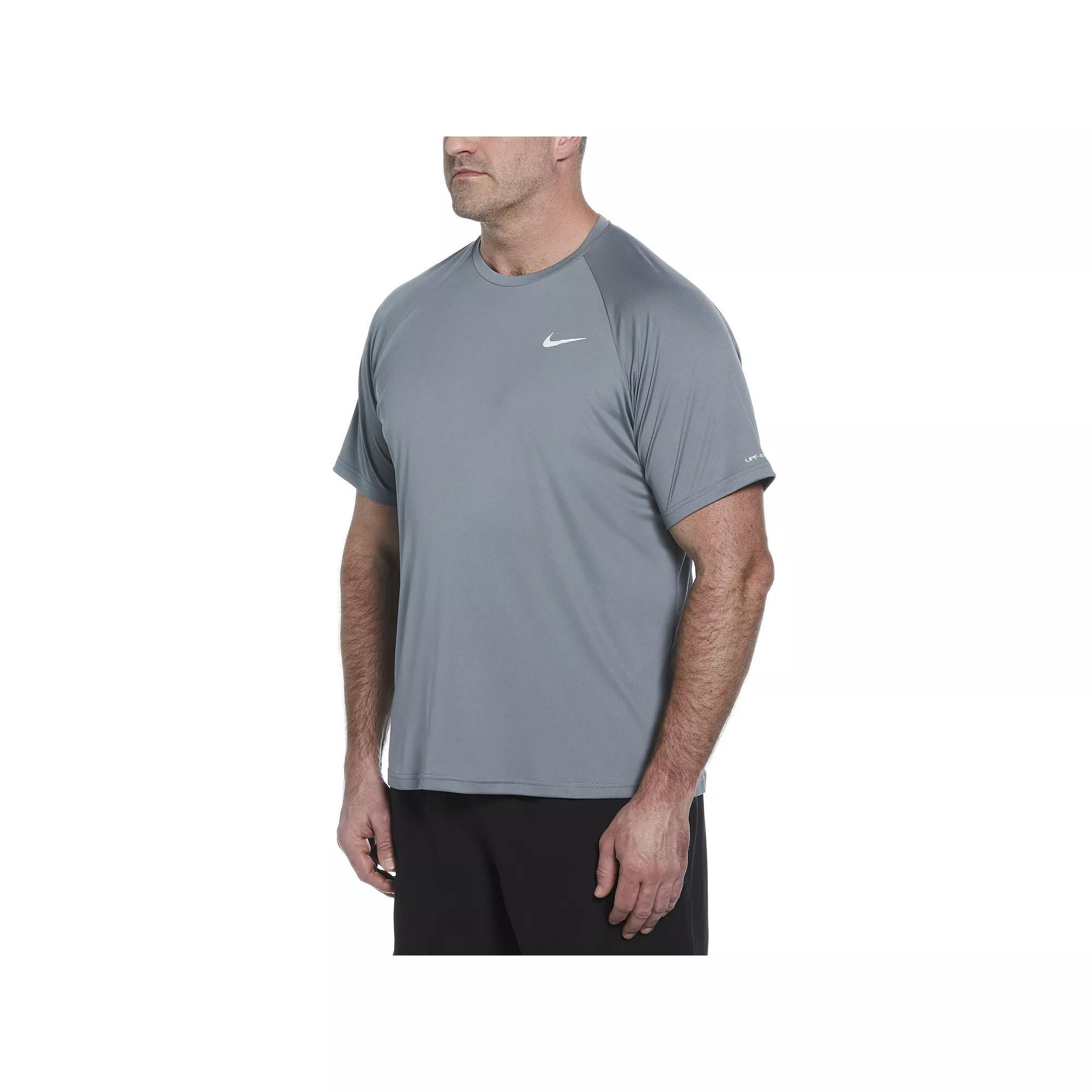 Big & Tall Nike Dri-FIT UPF 40+ Hydroguard Swim Tee, Men's, Size: Large Tall, Cool Gray Product Image