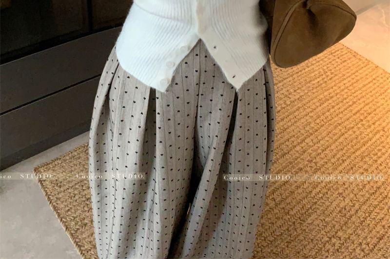 V-Neck Plain Lace Panel Button-Up Cardigan Product Image