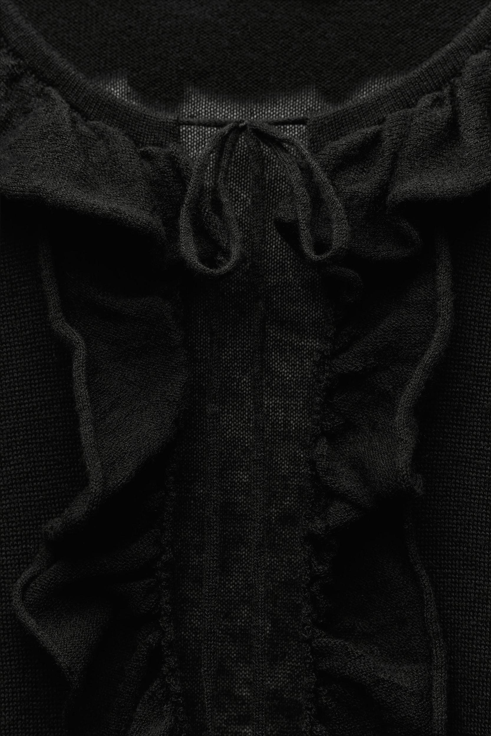 100% WOOL RUFFLED JACKET Product Image
